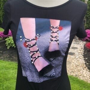 Maxi dress with graphic 3-D design